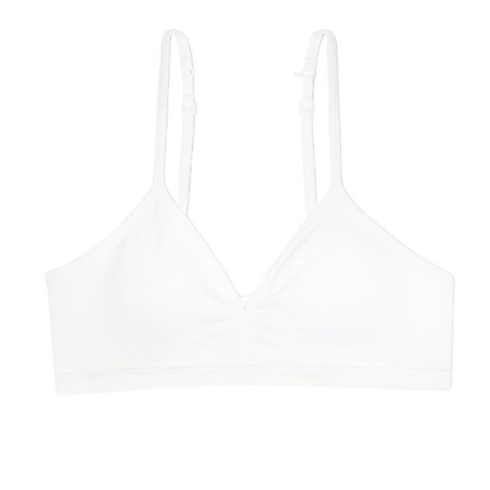 Wonder Nation Girls Smooth Bralette 28 New with Tags White Removable Cups Soft